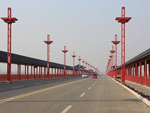 中国最长廊桥日照莒县莒安大桥氟碳漆防腐工程